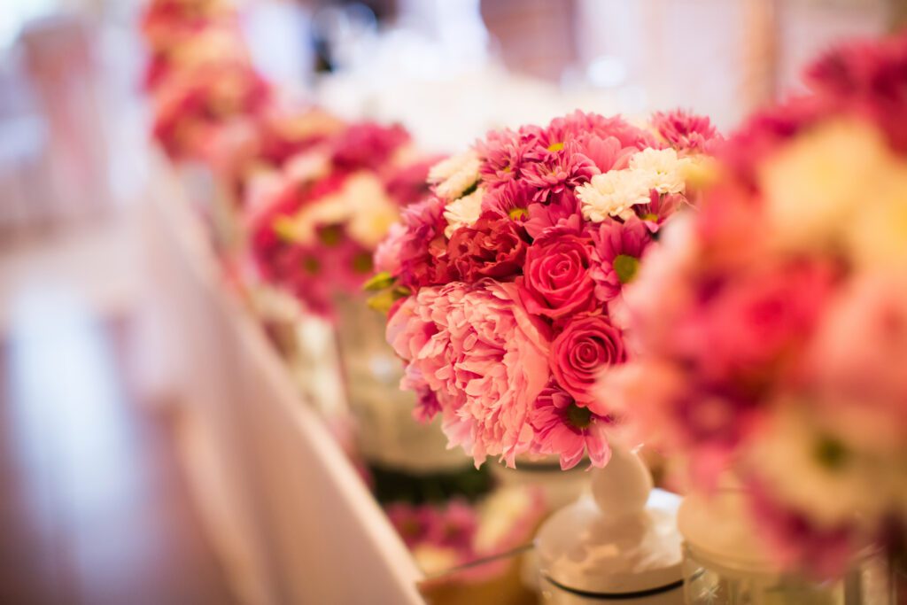 Close up view of wedding flowers in Vail, Colorado from Rose Petals Vail